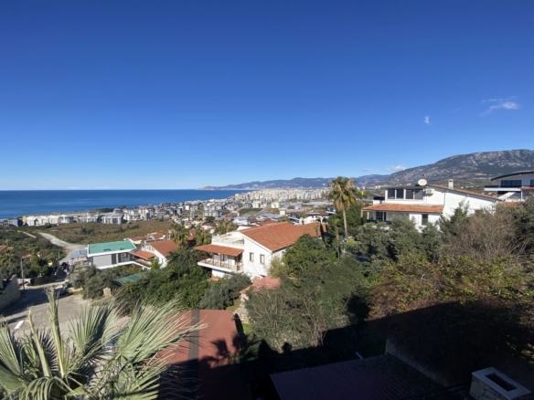 Sea View 3+1 Penthouse for Sale in Alanya Kargıcak